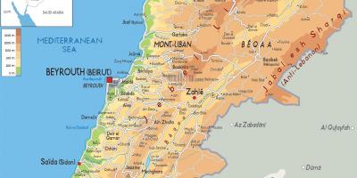 Mapa je iz Libana fizički