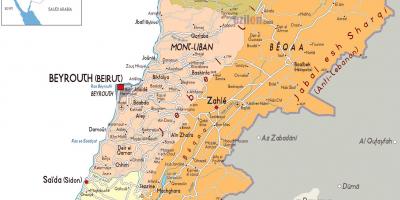 Libanu mapu detaljne