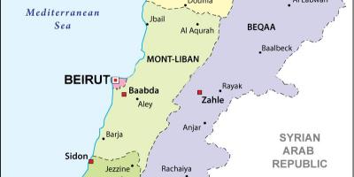 Mapa je iz Libana politički