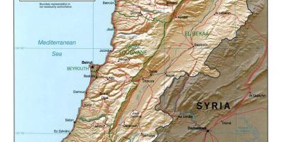 Mapa je iz Libana topografske